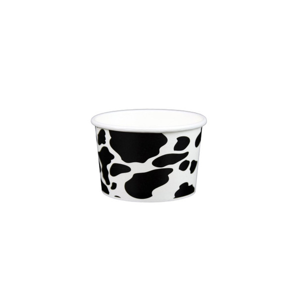 5oz Dairy Cow Print Ice Cream/Froyo Cups 87mm 1000ct