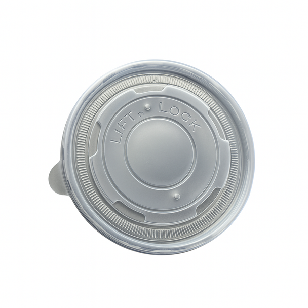 KARAT 112mm Rim PP Food Container Flat Lid No Hole 1000ct