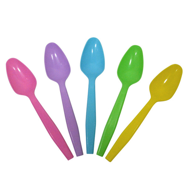 Frozen Solutions PP Medium Weight Tea Spoons Rainbow 1000ct