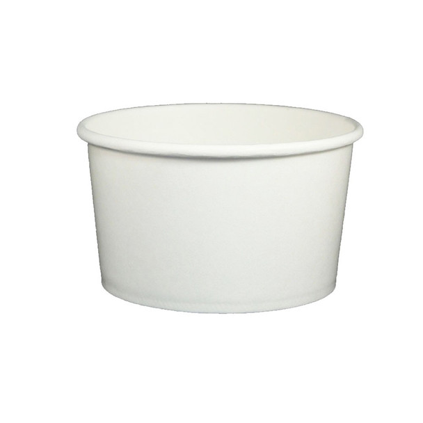 20oz White Ice Cream / Froyo Paper Cups 127mm 600ct