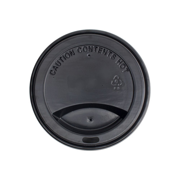 10-24oz Hot Drink Sipper Dome Lids 90mm - Black 1000ct - Frozen Solutions