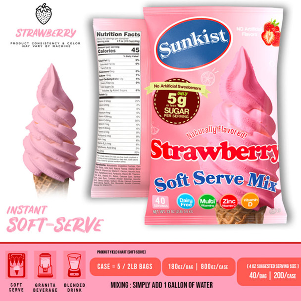 Sunkist Strawberry Soft Serve Mix