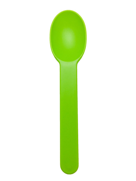Heavy Weight Flat Bio-Based Spoons Solid Green 1000ct 