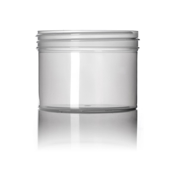 8 oz Natural Plastic Jar REGULAR WALL with Lids, 287ct