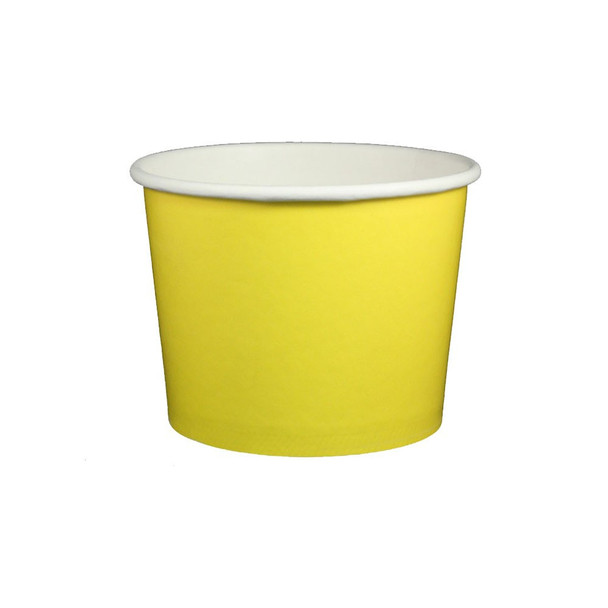 8oz Ice Cream/Froyo Cups 95mm 1000ct Yellow