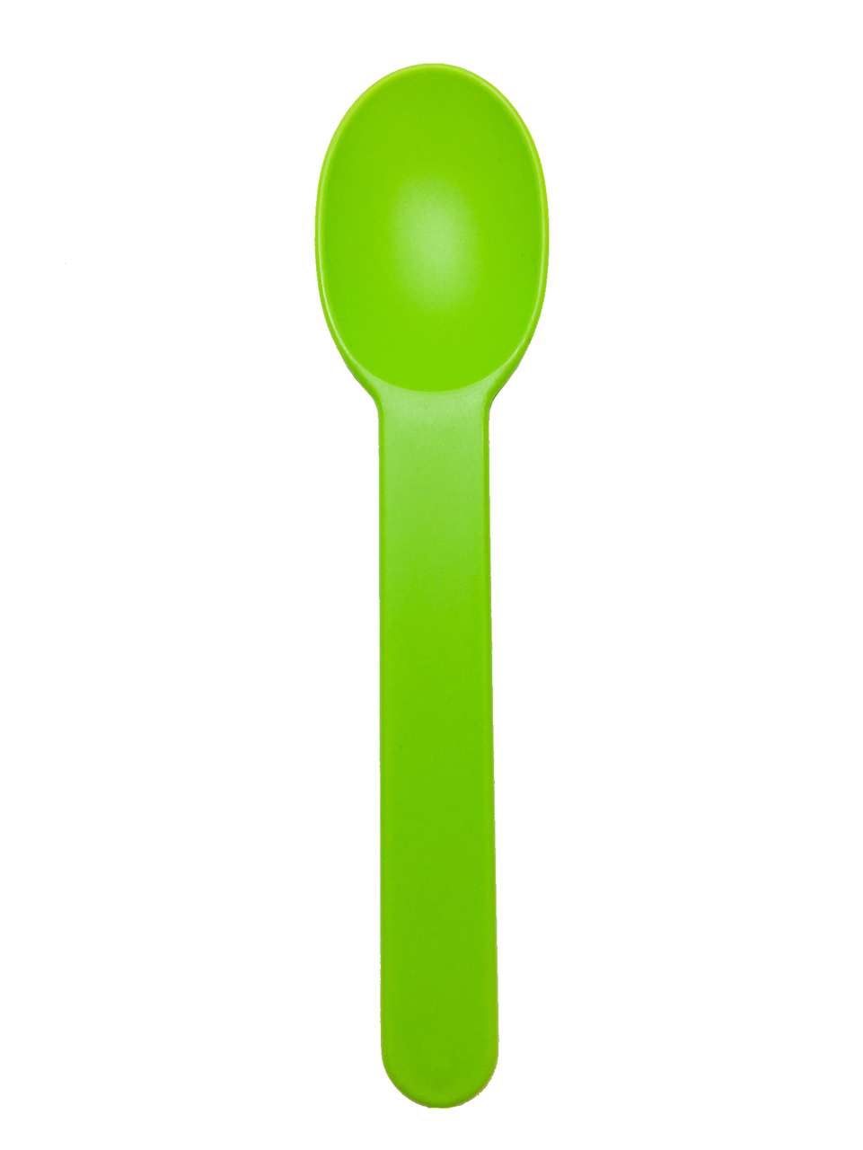 Heavy Weight Flat Bio-Based Spoons Solid Green 1000ct - Frozen