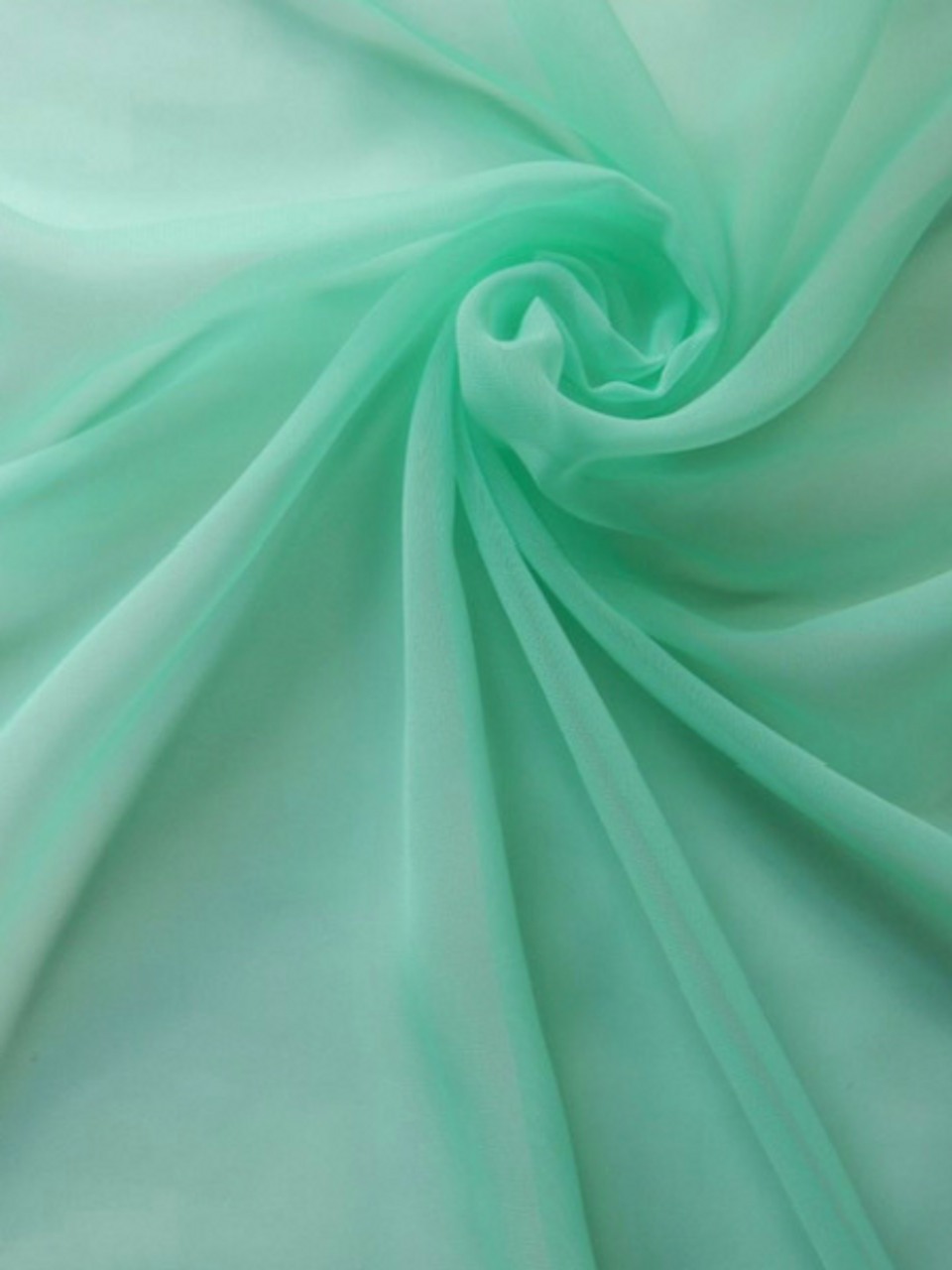 Polyester Chiffon Mint - Sew Much Fabric