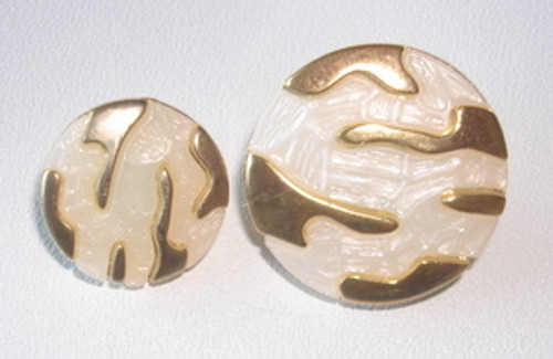 Cream/Gold Tiger Stripe