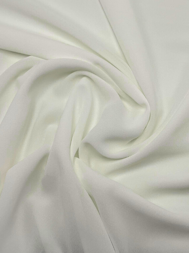 Ivory Polyester Crepe Chiffon