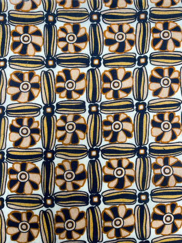 Ecru/Tan/Black Windmill Cotton Lawn Ecru/Tan/Black Windmill Cotton Lawn