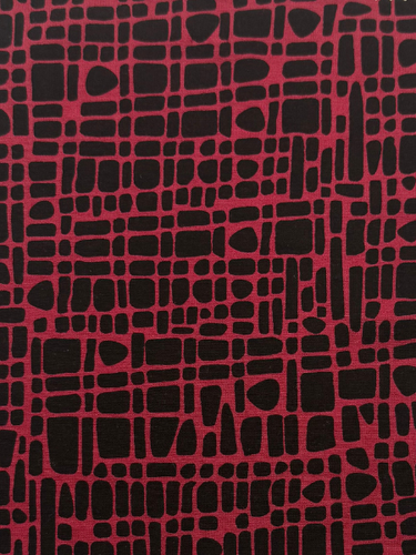 Scooter Red Grid Rayon Jersey Knit Scooter Red Grid Rayon Jersey Knit