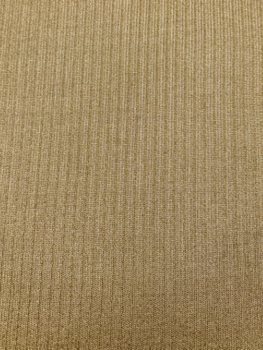Gold Metallic Rib Knit