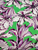 Kelly Green/Grape Floral Digitally Printed Rayon Twill
