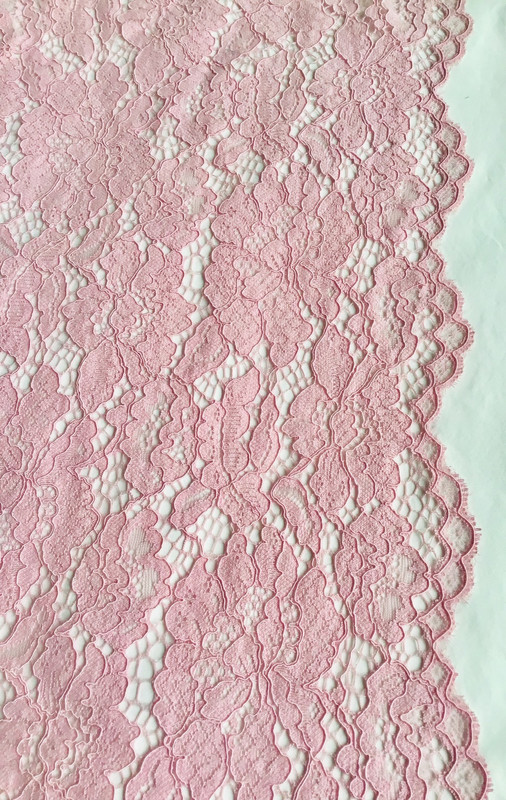 Rose Quartz Re-embroidered Lace - Sew Much Fabric