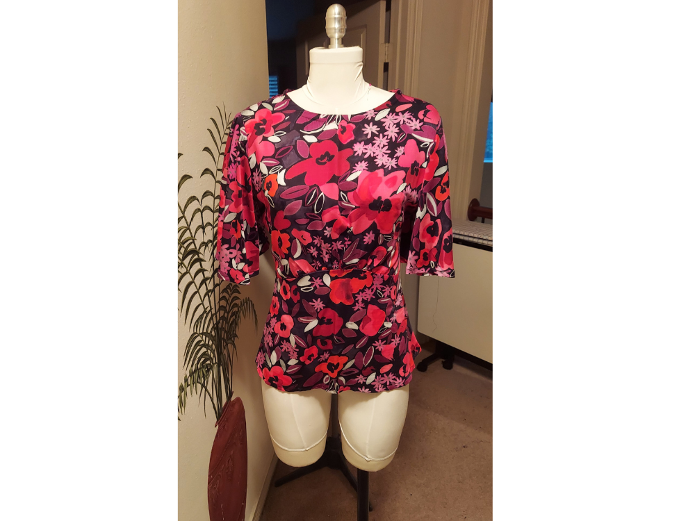 Jewel Tone Floral Viscose Satin