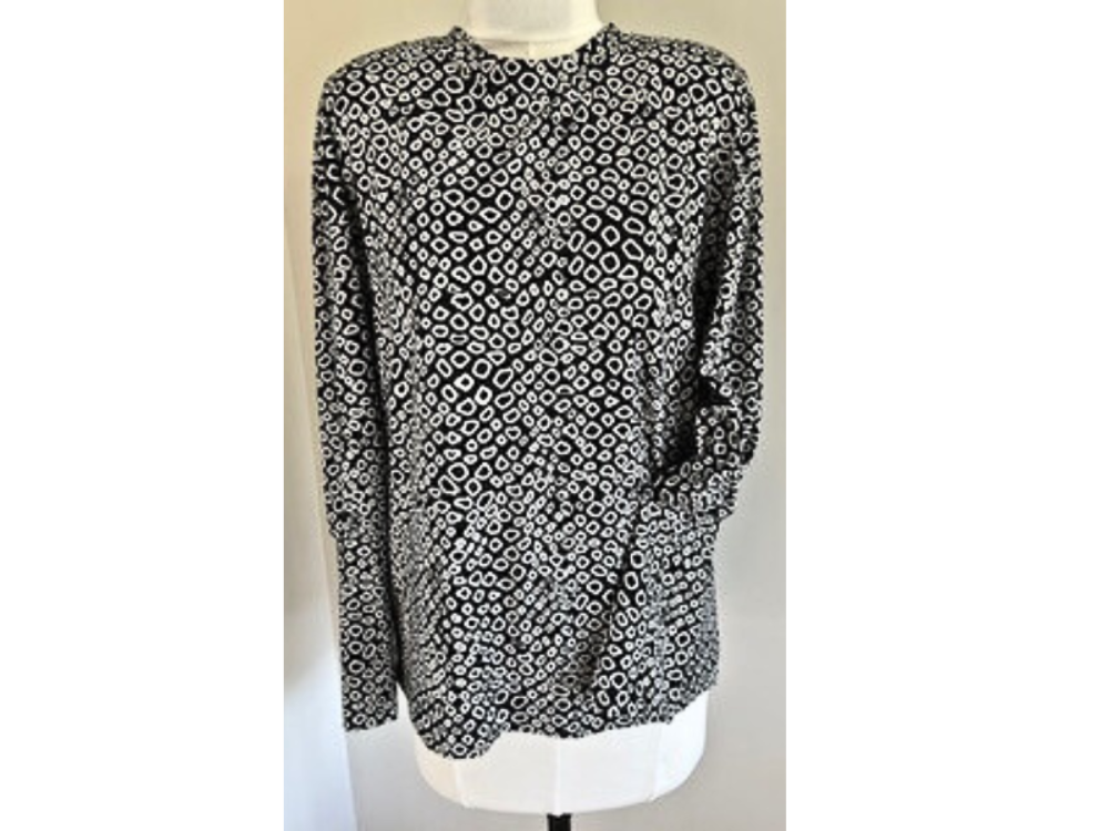 Black/White Abstract Diamond Viscose Jersey Knit