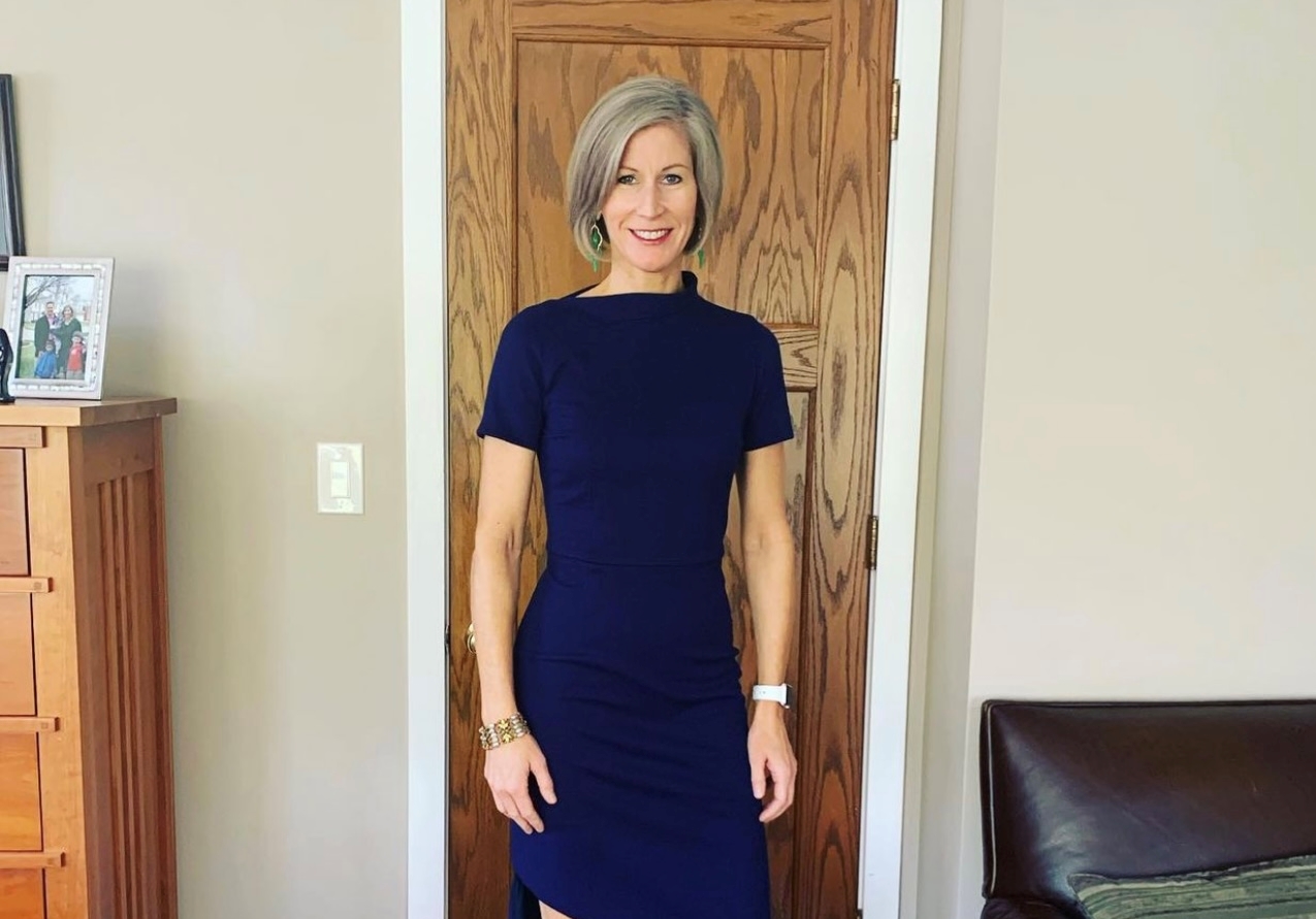 Navy Ponte Knit for Special Occasions