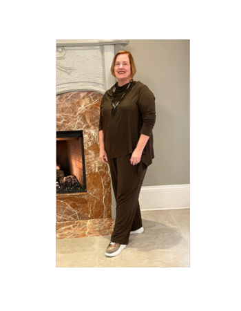 The Brown Wardrobe Two-Piece Set in 11oz Rayon Jersey Knit