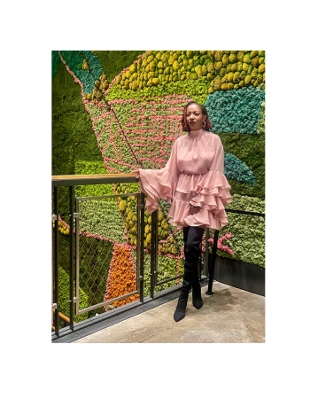 A Labor of Love: Cameo Pink Polyester Georgette