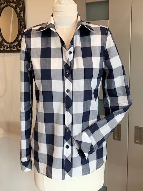 Navy/White Buffalo Gingham Check