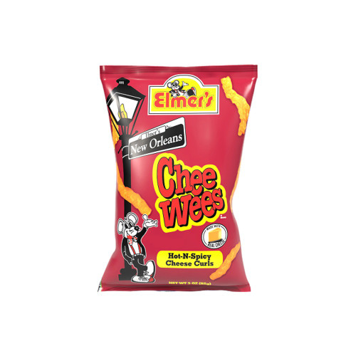 Elmer's Chee-Wees Hot-N-Spicy Cheese Curls, 3 oz (Pack of 6)