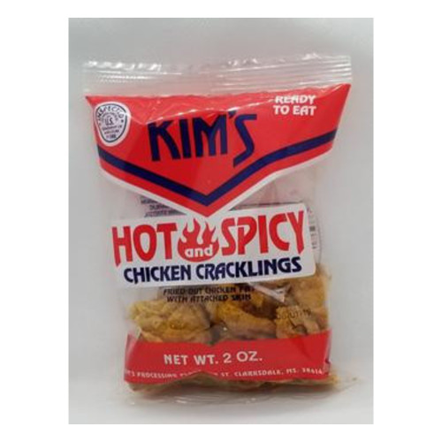 Kim's Hot & Spicy Chicken Cracklings, 2 oz (Pack of 3)