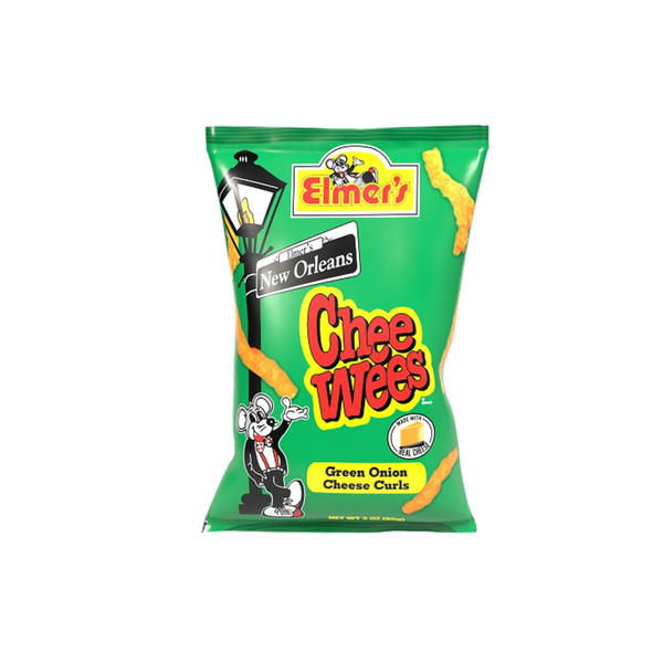 Elmer's Chee-Wees Green Onion Cheese Curls, 3 oz (Pack of 6)