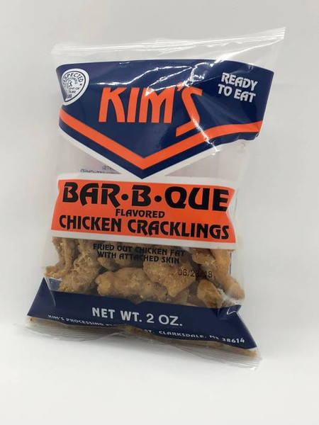 Chicken Cracklings Seasoned with Kim's Delicious Barbecue Flavoring  3 BAGS