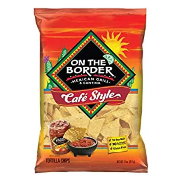 On The Border Cafe Style Tortilla Chips, 11 oz (Pack of 2)
