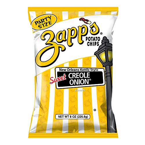 Sweet creole onion flavored zapps kettle chip 8oz (1pk) , a delicious flavored sweet creole onion kettle chip.