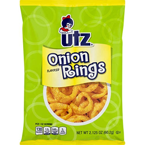 Utz onion rings, the perfect combination of onion flavor and crunch. 4 pack
