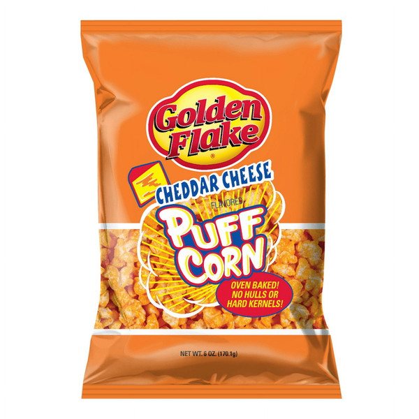 Golden Flake Cheddar Cheese Puff Corn 6oz/ 4pk