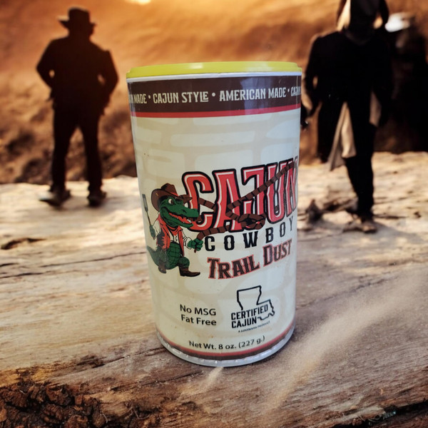 Cajun Cowboy Trail Dust Seasoning, American Made, MSG Free, Fat Free, 8 oz