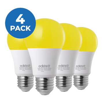 LED Dusk to Dawn Sensor Bulb with a "4 pack" label. LED Dusk to Dawn Sensor Bulb with a "4 pack" label.