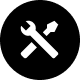 Screwdriver and Wrench crossed
