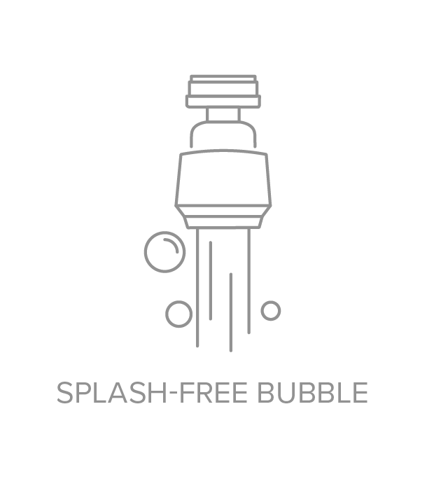 Splash-free bubble chart