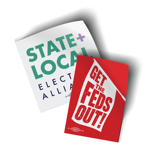 Get The Feds Out / Logo (Vinyl Sticker -- Combo Pack of Two!)