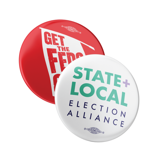 Get The Feds Out / Logo (2.25" Pin-Back Button -- Combo Pack Of Two!)