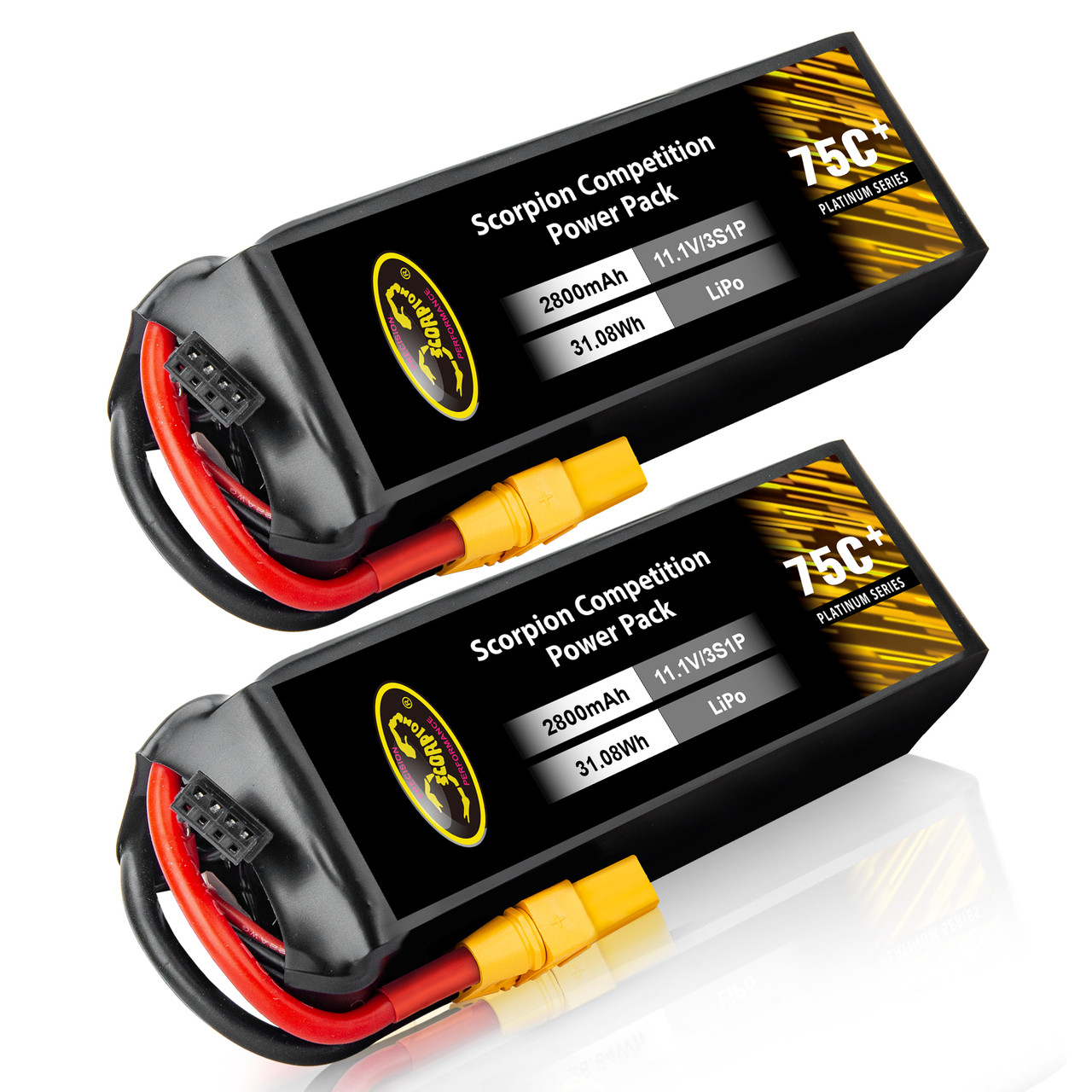 Scorpion 2800mAh 75C 11.1V 3S Lipo Battery for RC Airplane Boat