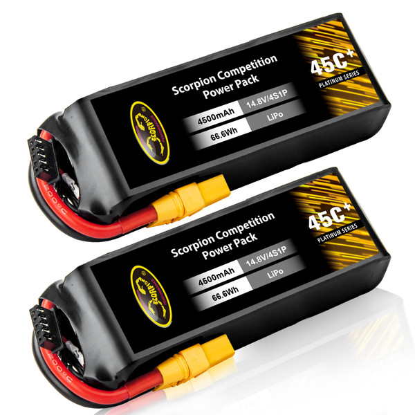 4500mAh 45C 14.8V lipo battery