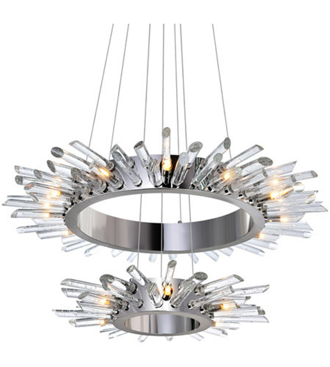 18 Light Chandelier with Polished Nickle finish