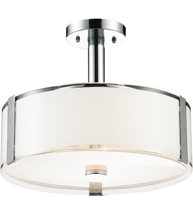 5 Light Drum Shade Chandelier with Chrome finish