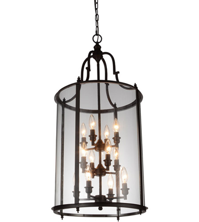 12 Light Drum Shade Chandelier with Oil Rubbed Bronze finish