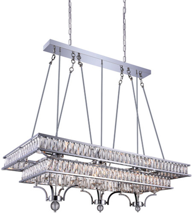 20 Light Island Chandelier with Chrome finish