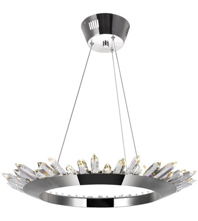 LED Up Chandelier with Polished Nickel Finish 1108P24-613