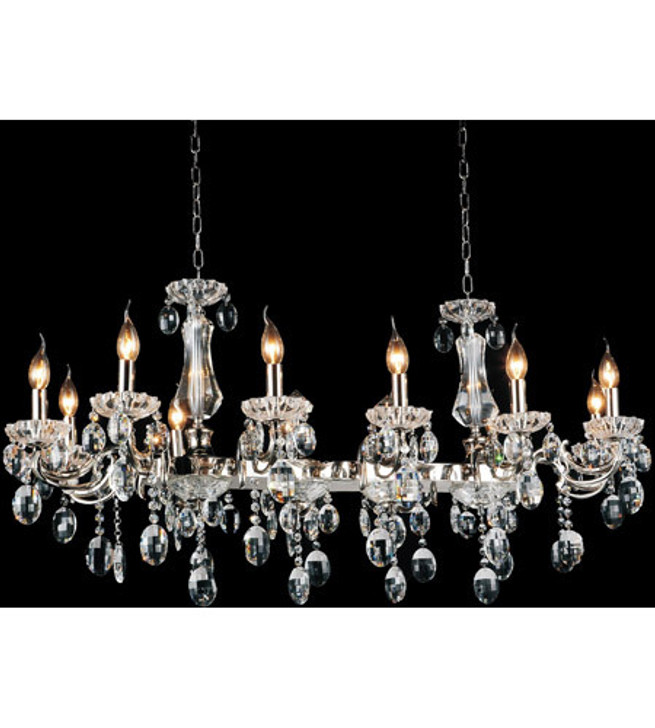 12 Light Up Chandelier with Chrome finish 2016P46C-12