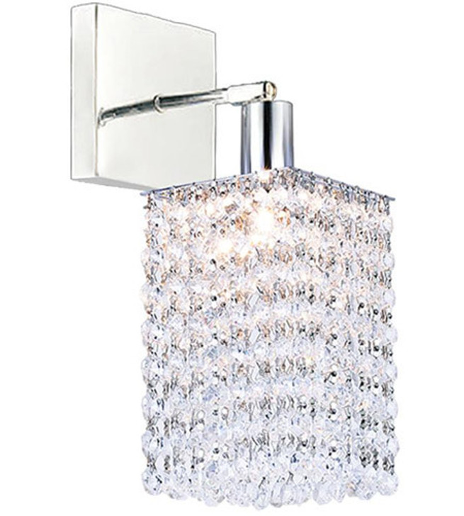 1 Light Bathroom Sconce with Chrome finish 4281W-S-S (Clear)