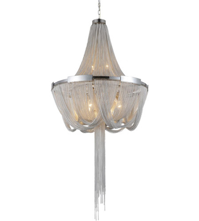 6 Light Down Chandelier with Chrome finish 5653P20C