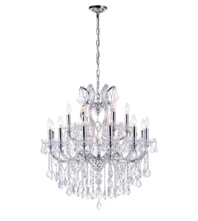 19 Light Up Chandelier with Chrome finish 8318P30C-19 (Clear)