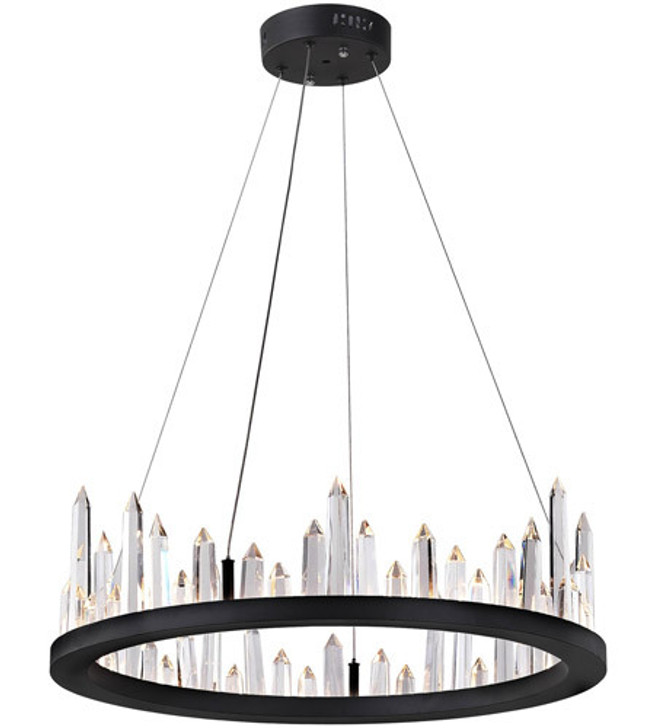 LED Chandelier with Black Finish 1043P32-101-RC